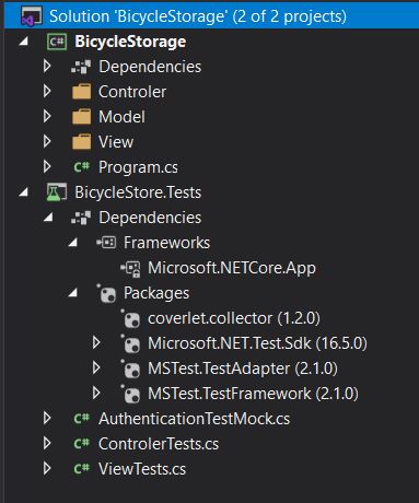 Unit test setup example in Visual Studio